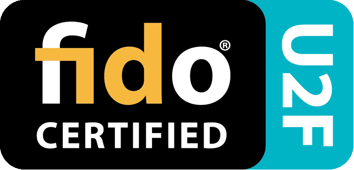 'FIDO U2F certified' logo